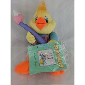 Trendmaster Spatters Duck Plush Nylon 10 Inch Easter 1993 Stuffed Animal Toy #2